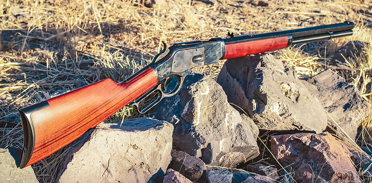 The Taylor’s & Company, Uberti 1873 features a 20-inch barrel, making it very handy. It weighed in at 7.55 pounds unloaded and featured a traditional buckhorn-style rear sight and a dovetail blade front sight.